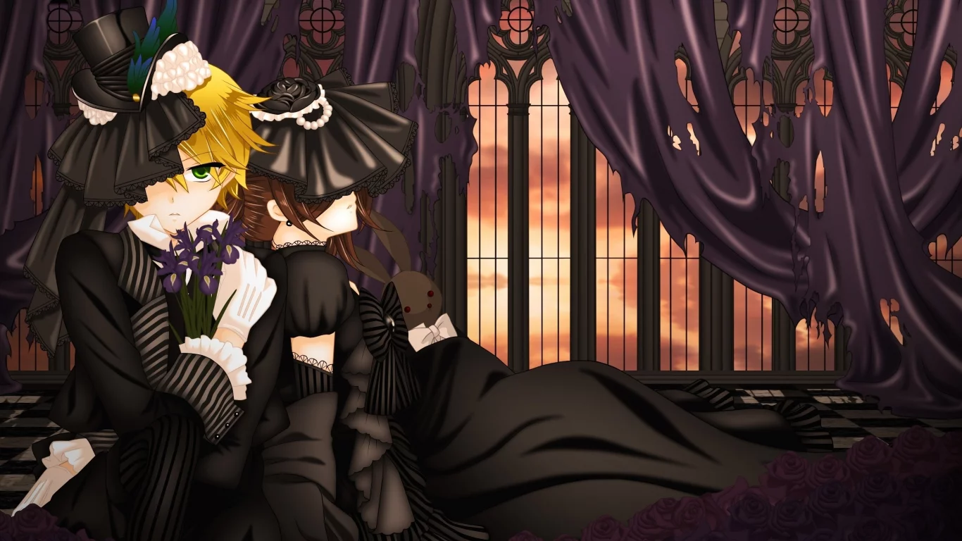 зайчик, окна, alice, шторы, oz vessalius, парень, девушка, pandora hearts, розы