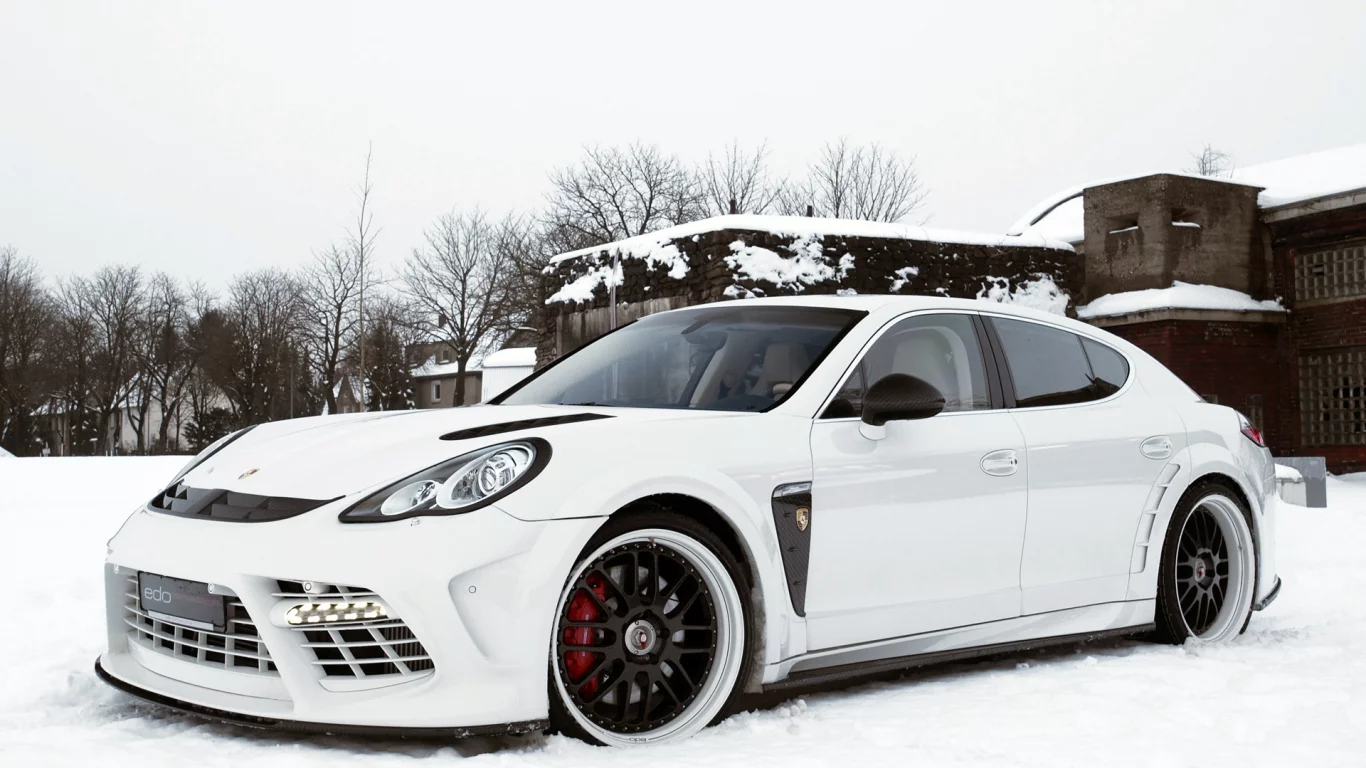 tuning, зима, panamera, porsche, снег