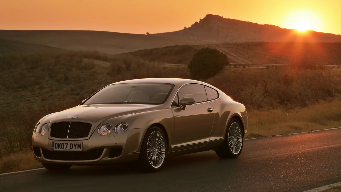 sunset, continental gt speed, bentley