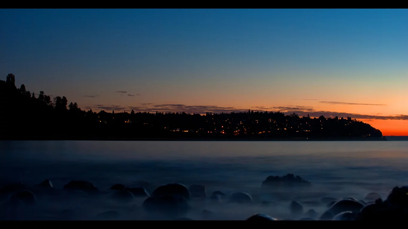 камни, закат, carkeek sunset, берег