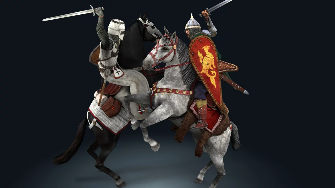 rusichi total war, конники, тевтонец, русич
