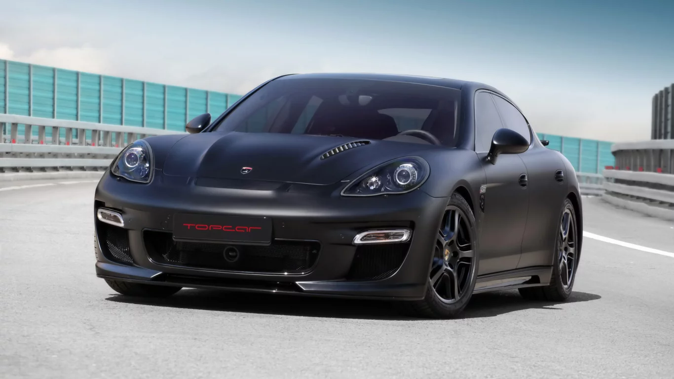 topcar, черный, panamera, porsche, фары