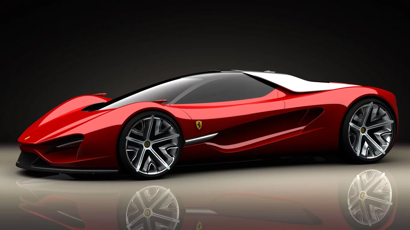 xezri, рисованый, концепт, рендер, ferrari