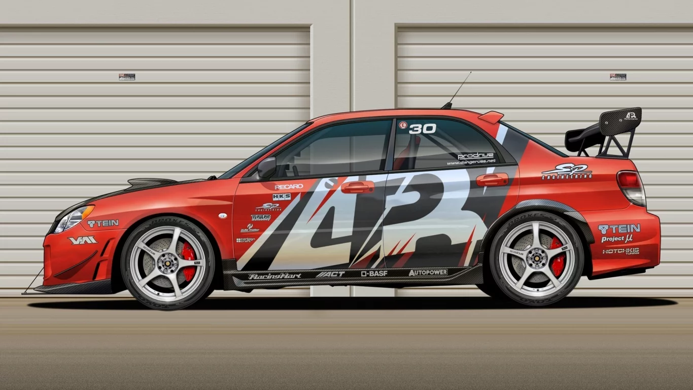 subaru, рисунок, apr, wrx, impreza, 2d