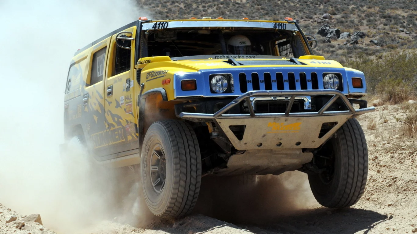 пыль, h2, внедорожник, хаммер, желтый, hummer, race truck,