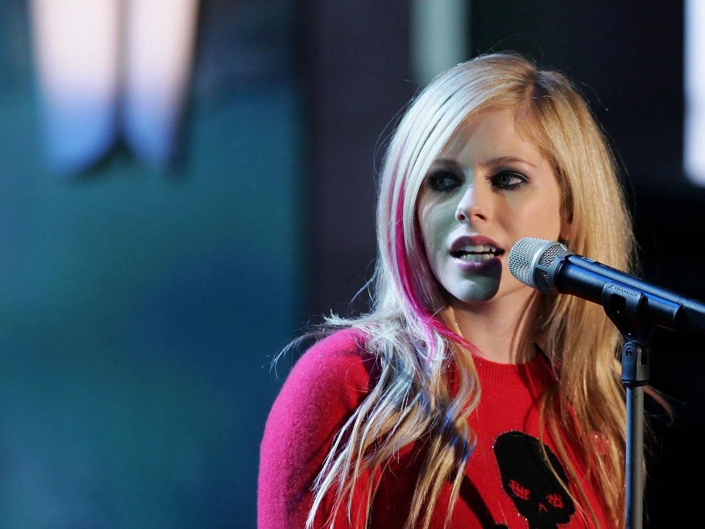 avril, lavigne, концерт, микрофон