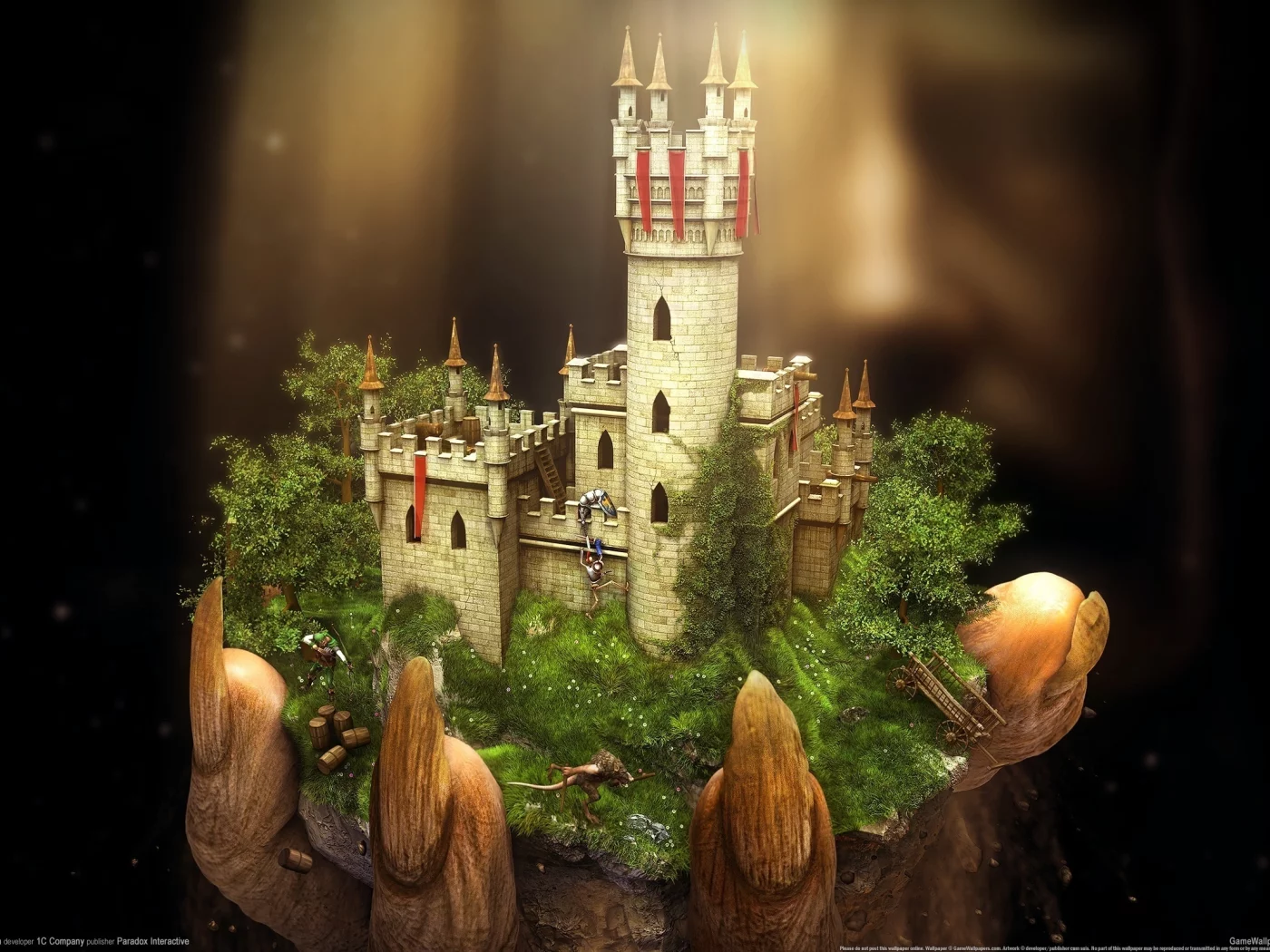 свет, the fantasy kingdom sim, рука, majesty2, замок