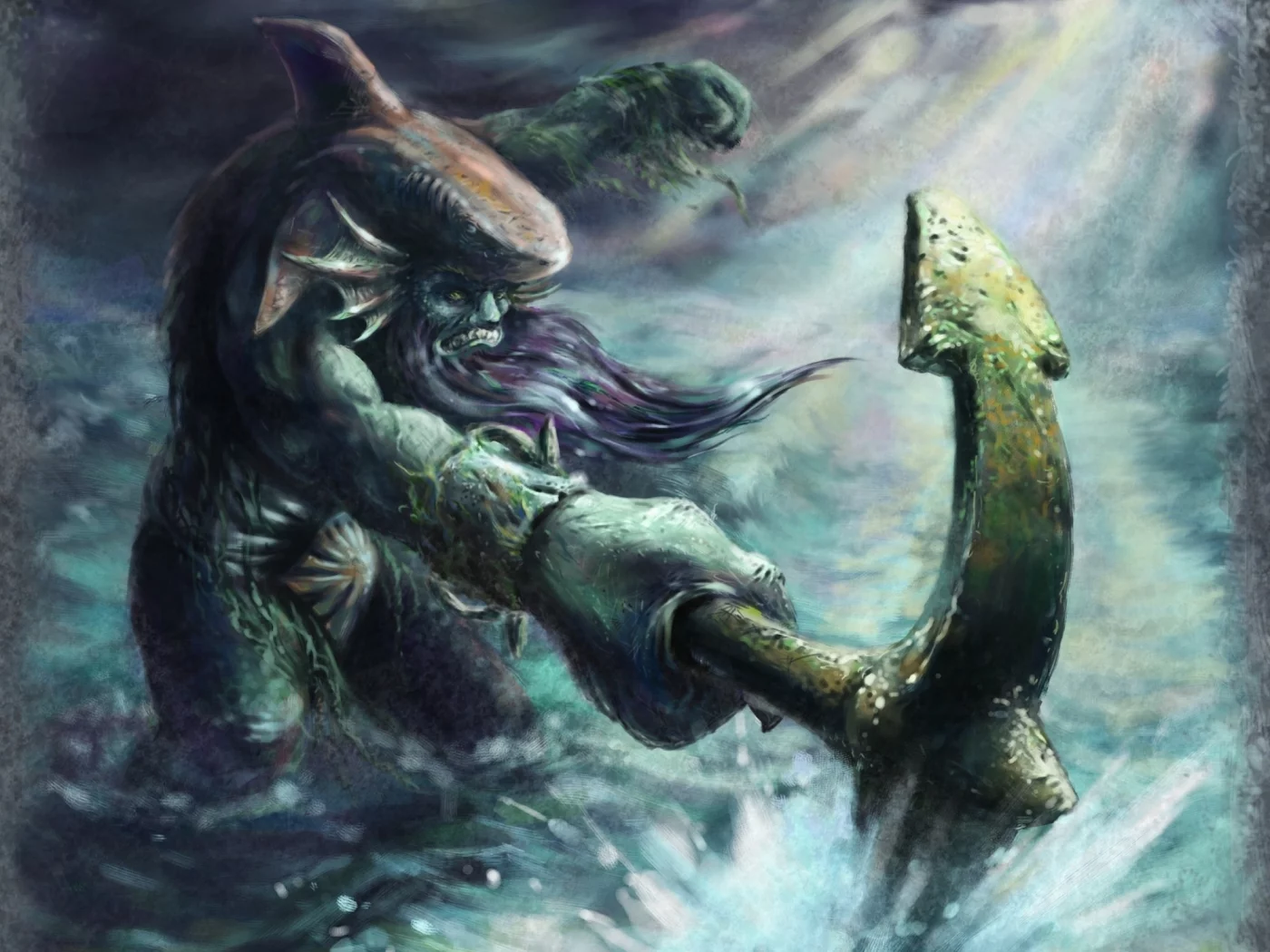 чудовище, tidehunter, тайдхантер, тайд, левиафан, leviathan, якорь, арт, art, дота, by furyon, dota, dota allstars, левитан