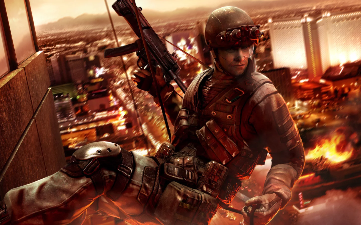 rainbow six, спецназ, мп5, огонь, вегас