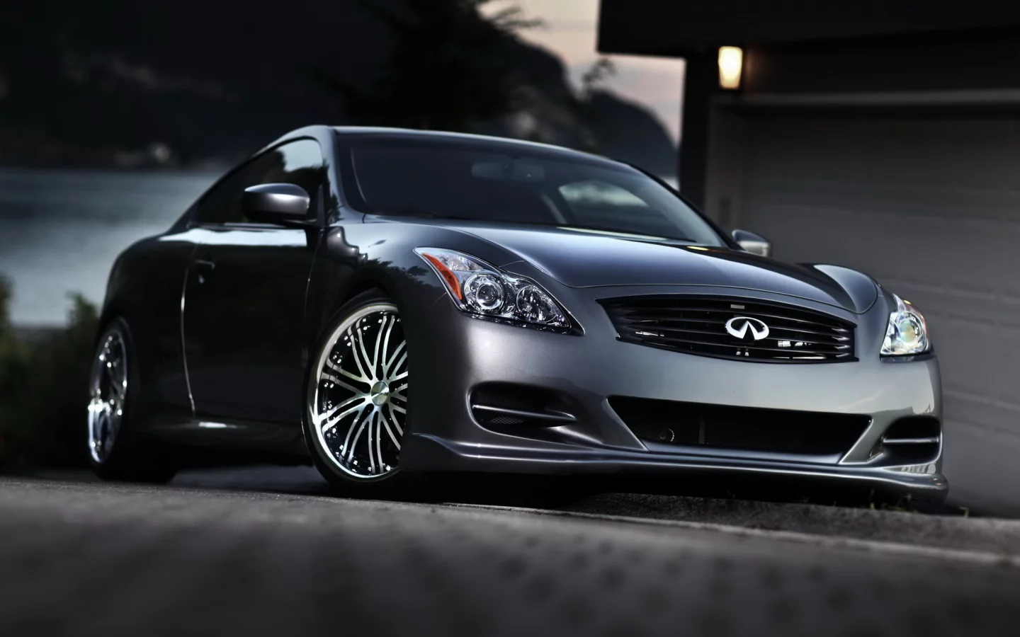 автомобиль, купе, infiniti, инфинити, вечер, g37, тюнинг