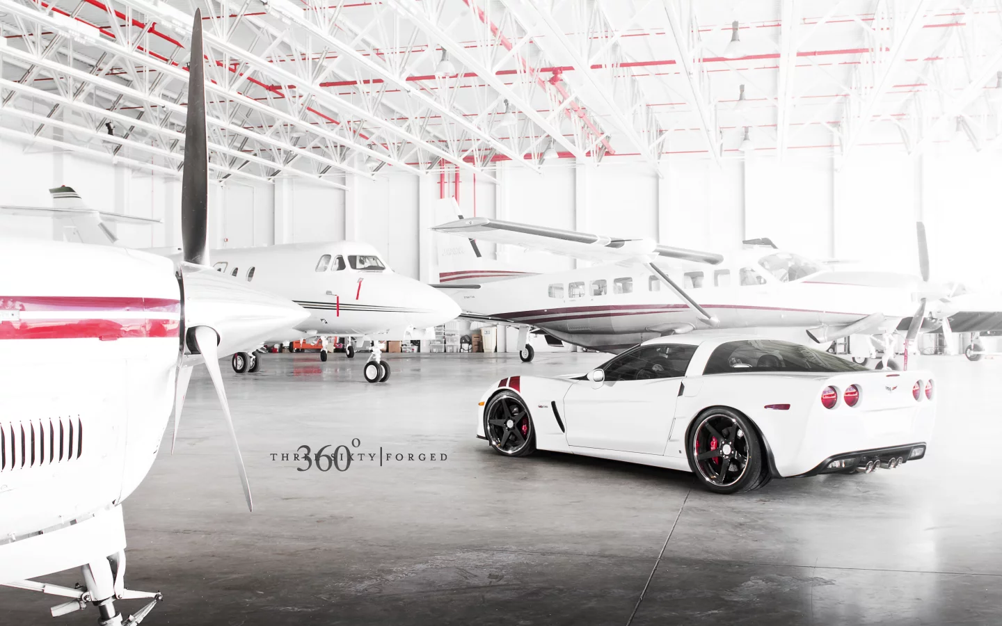 corvette, задняя часть, white, корвет, шевроле, chevrolet, 360 three sixty forged, z06, ангар