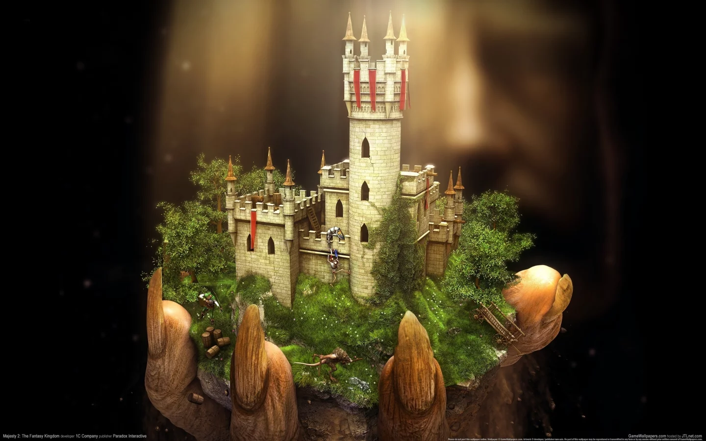 свет, the fantasy kingdom sim, рука, majesty2, замок