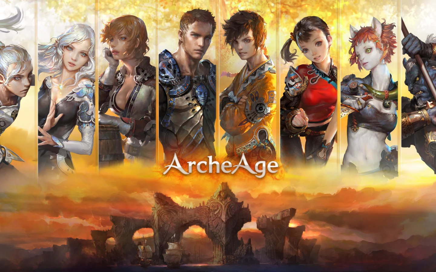 elf, корабли, ferre, нуиане, расы, девушки, hariharan, mmorpg, archeage, харихаране, облака, ферри, nuian, online, парни, эльфы