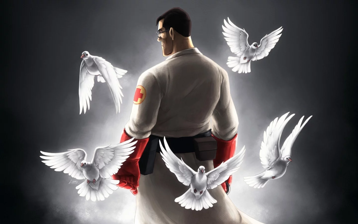 голуби, art, класс медик, team fortress 2