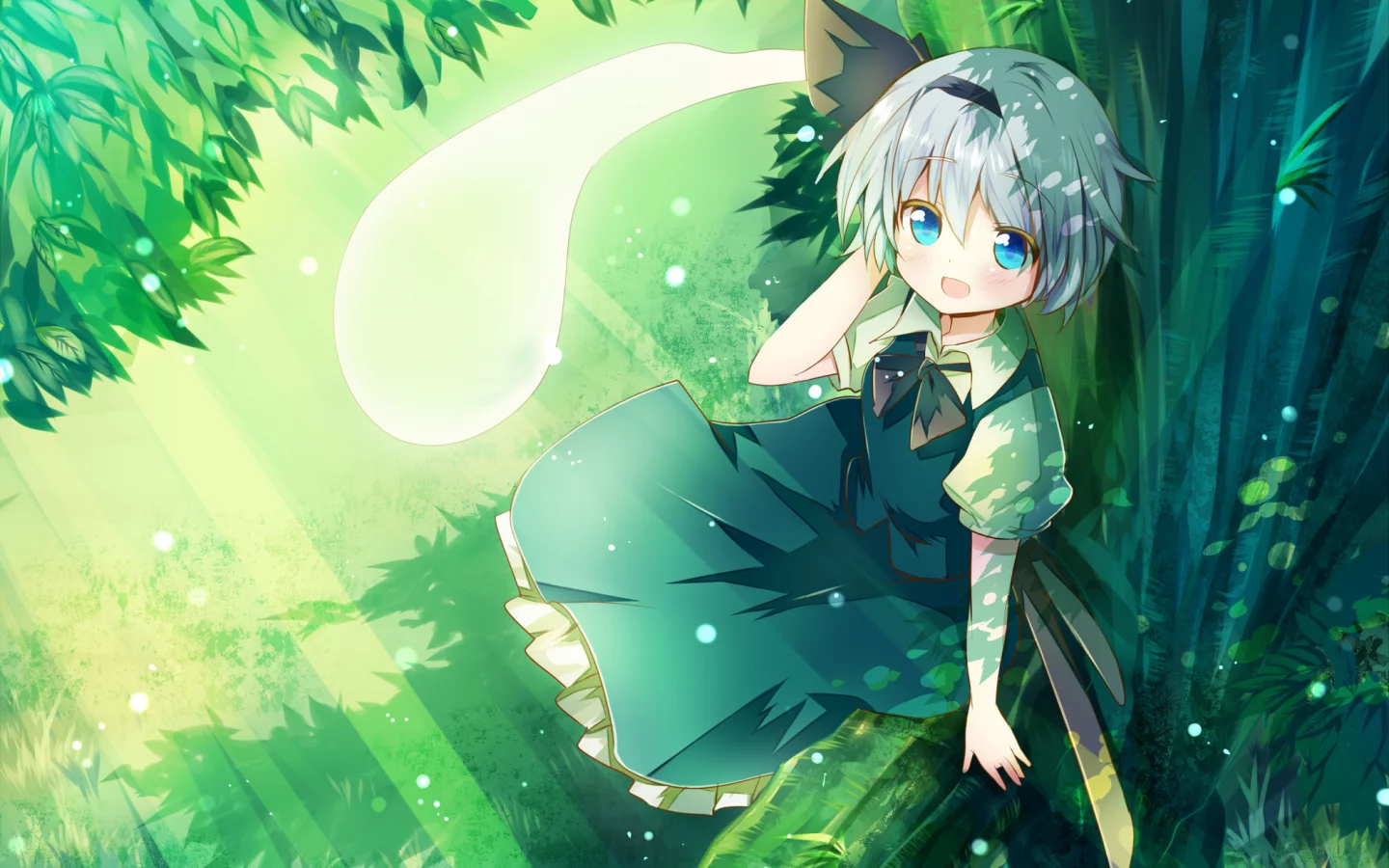 даммаку, солннце, девочка, konpaku youmu, настроение, лучи, аниме, touhou, лето
