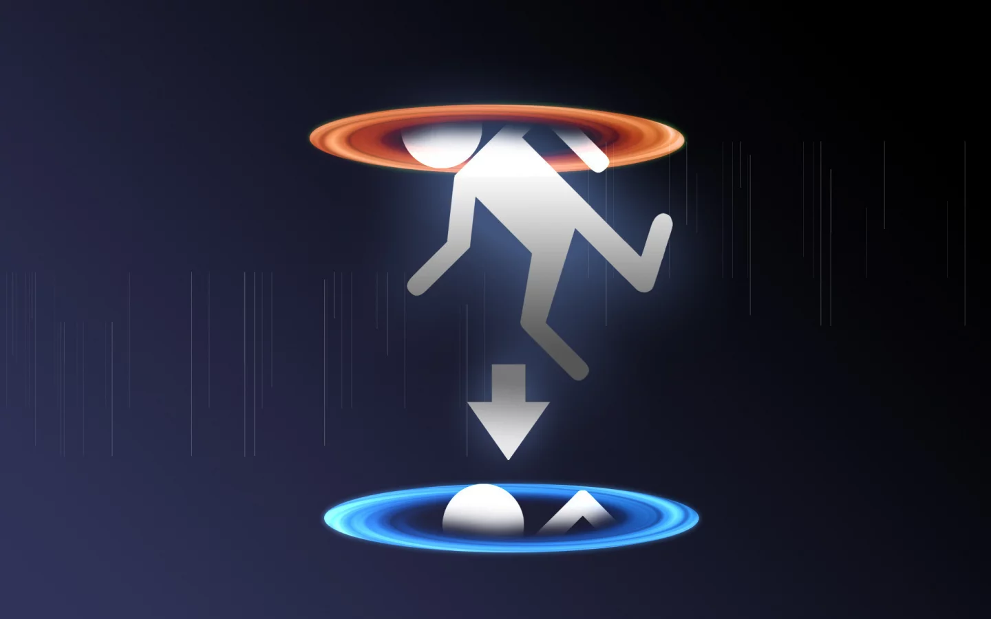 portal, портал, человечек