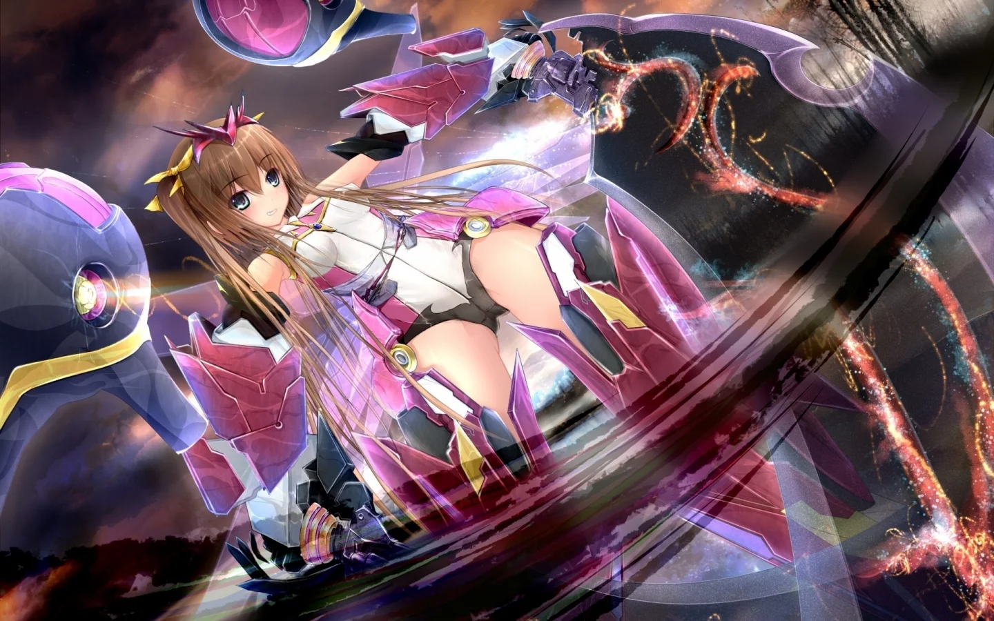 lin yin, аниме, девушка, доспех, infinite stratos