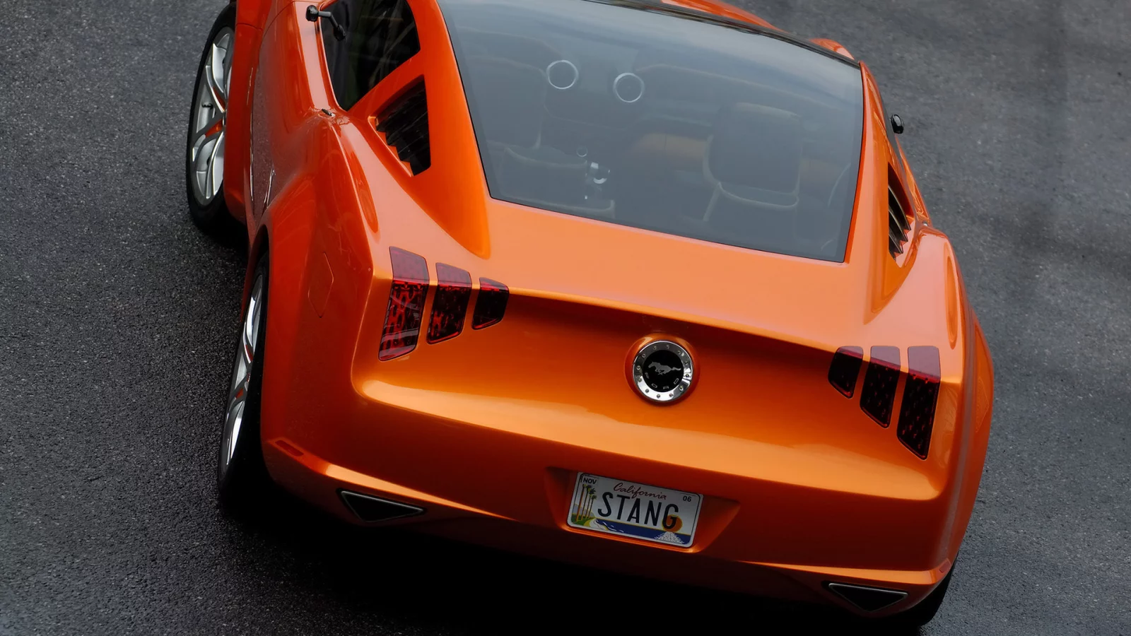 ford, оранжевый, mustang, concept, спорт, giugiaro