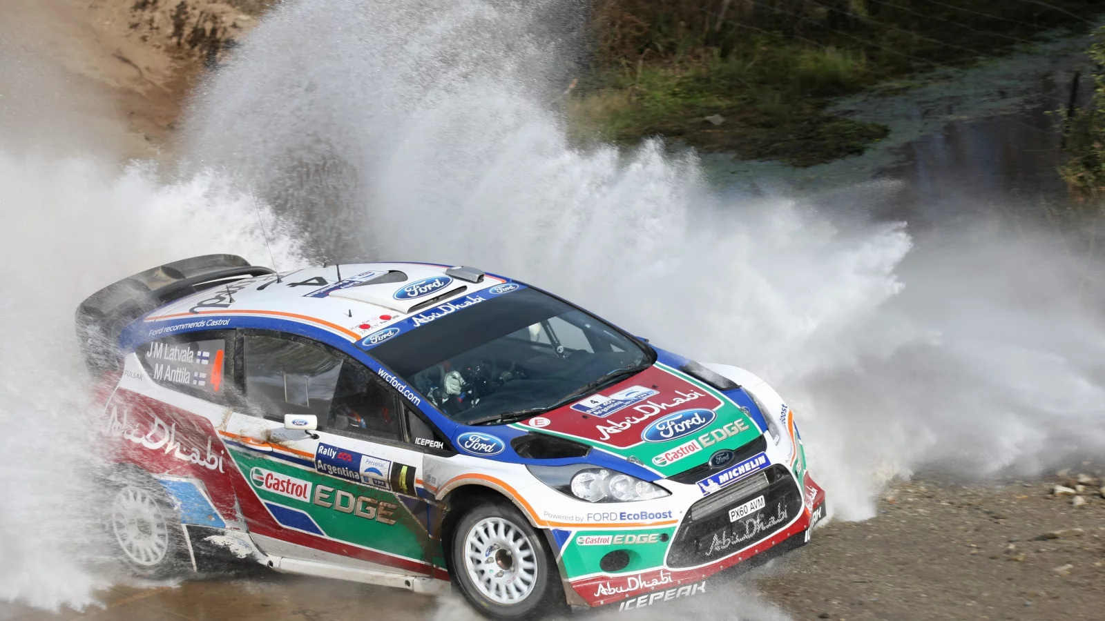 wrc, брызги, вода, fiesta, rs, ford, ралли, argentina, аргентина, rally