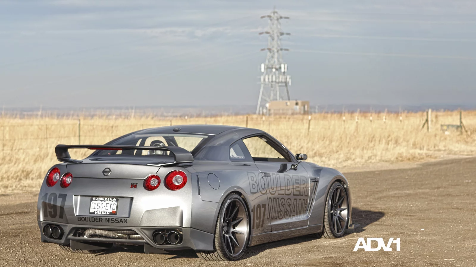 adv1, задняя часть, поле, gt-r, nissan, автомобильные диски