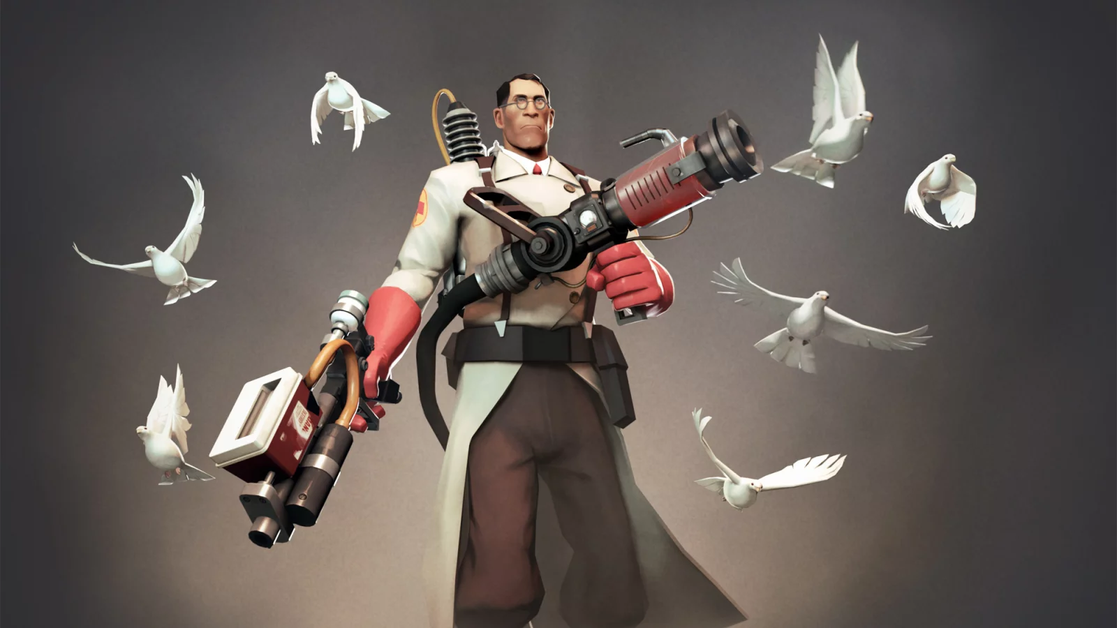 doctor, доктор, голуби, убер пушка, team fortress 2, uber, красный, убер заряд, медик, medic, red, tf2, тим фортресс