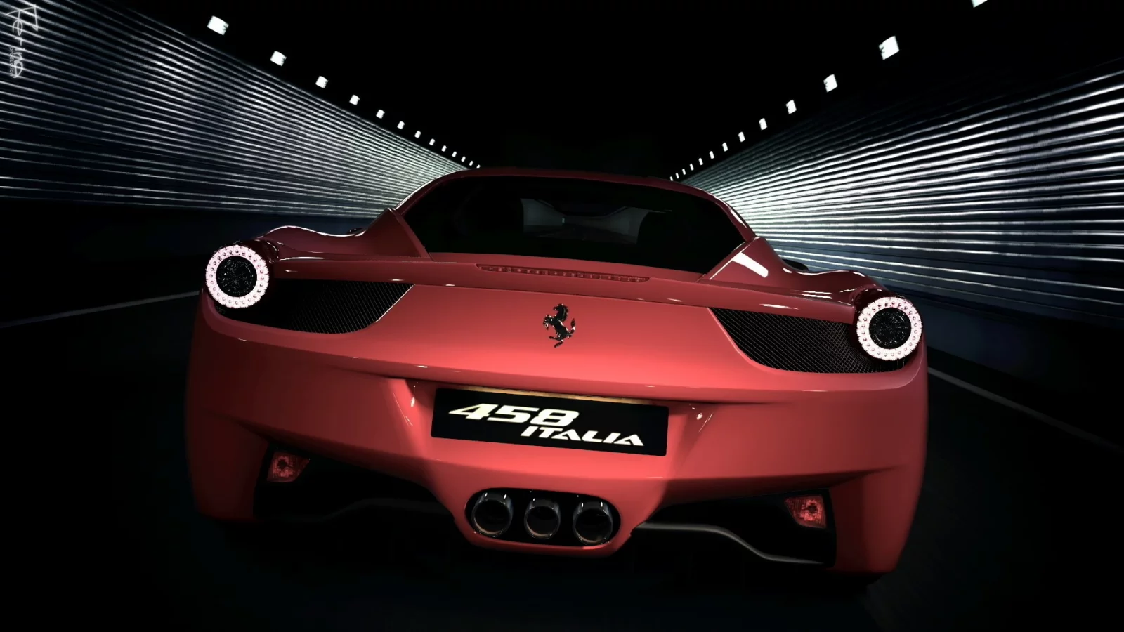 спорткар, зад, 458italia, ferrari