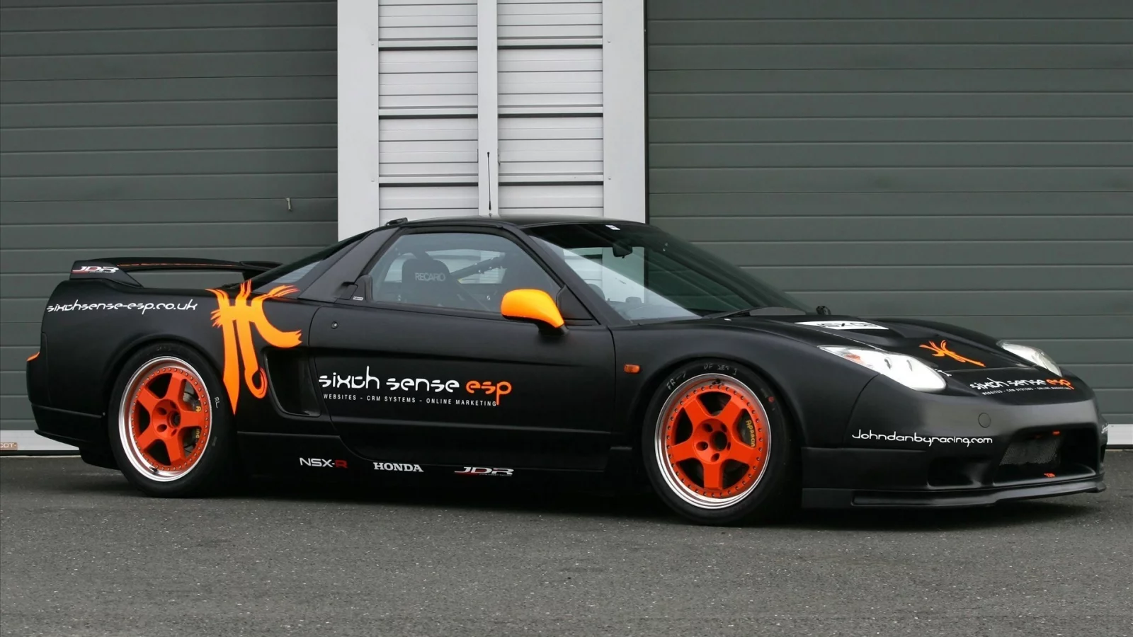 черная, гоночная, honda nsx, машина