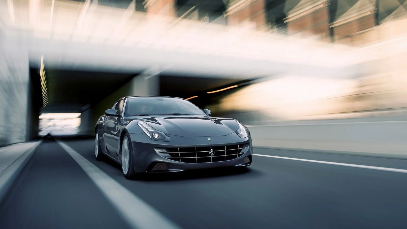 тоннель, феррари, в движении, ferrari