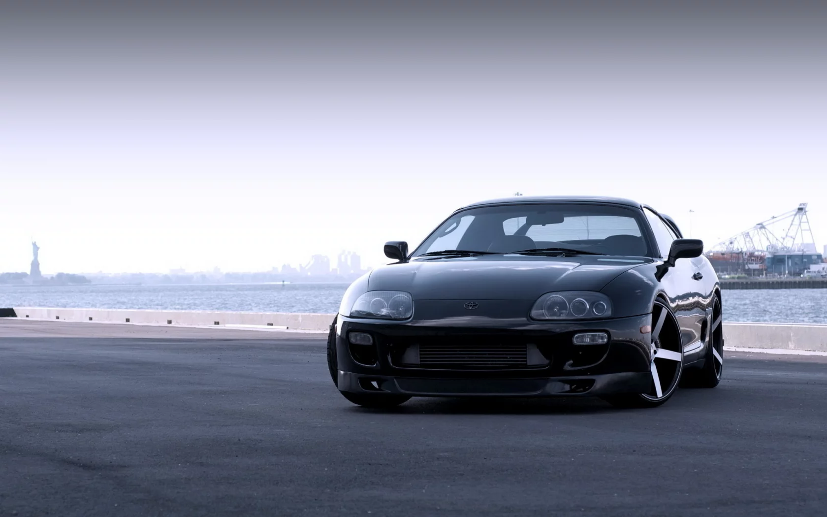тойота, toyota, набережная, черная, супра, порт, тюнинг, supra