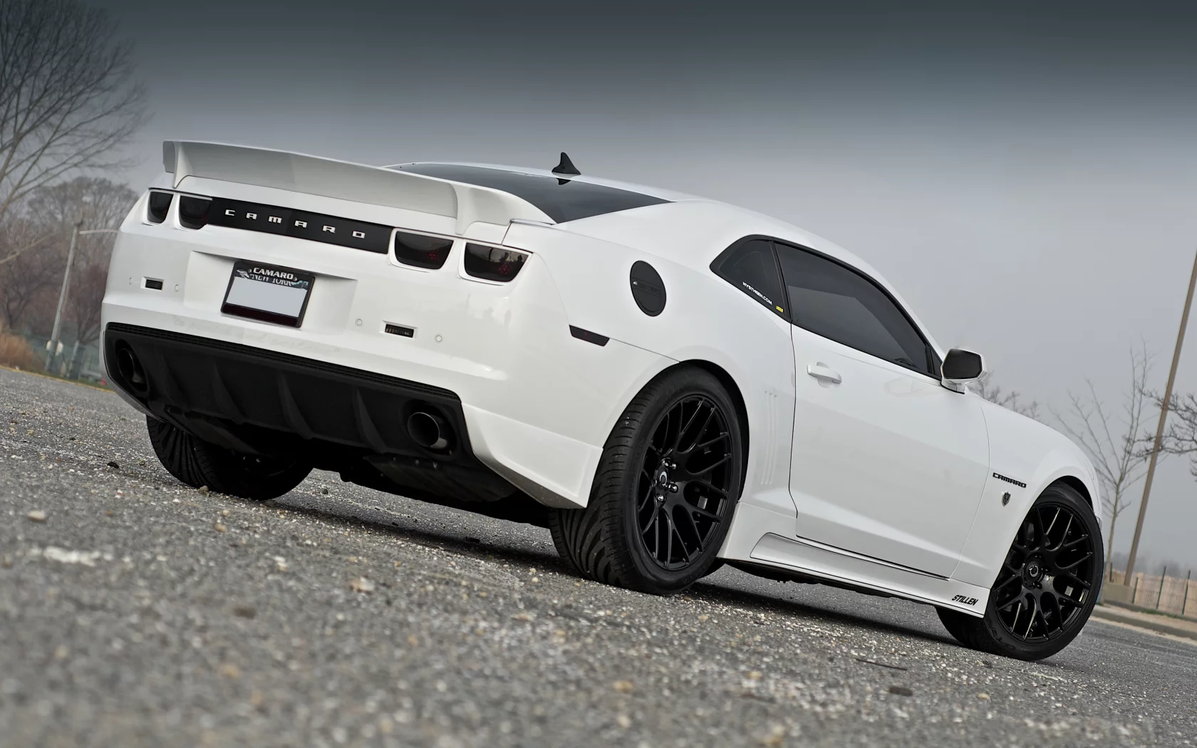 chevrolet, camaro, тюнинг, мускул кар, белый, white, камаро, шевроле, stillen, задняя часть