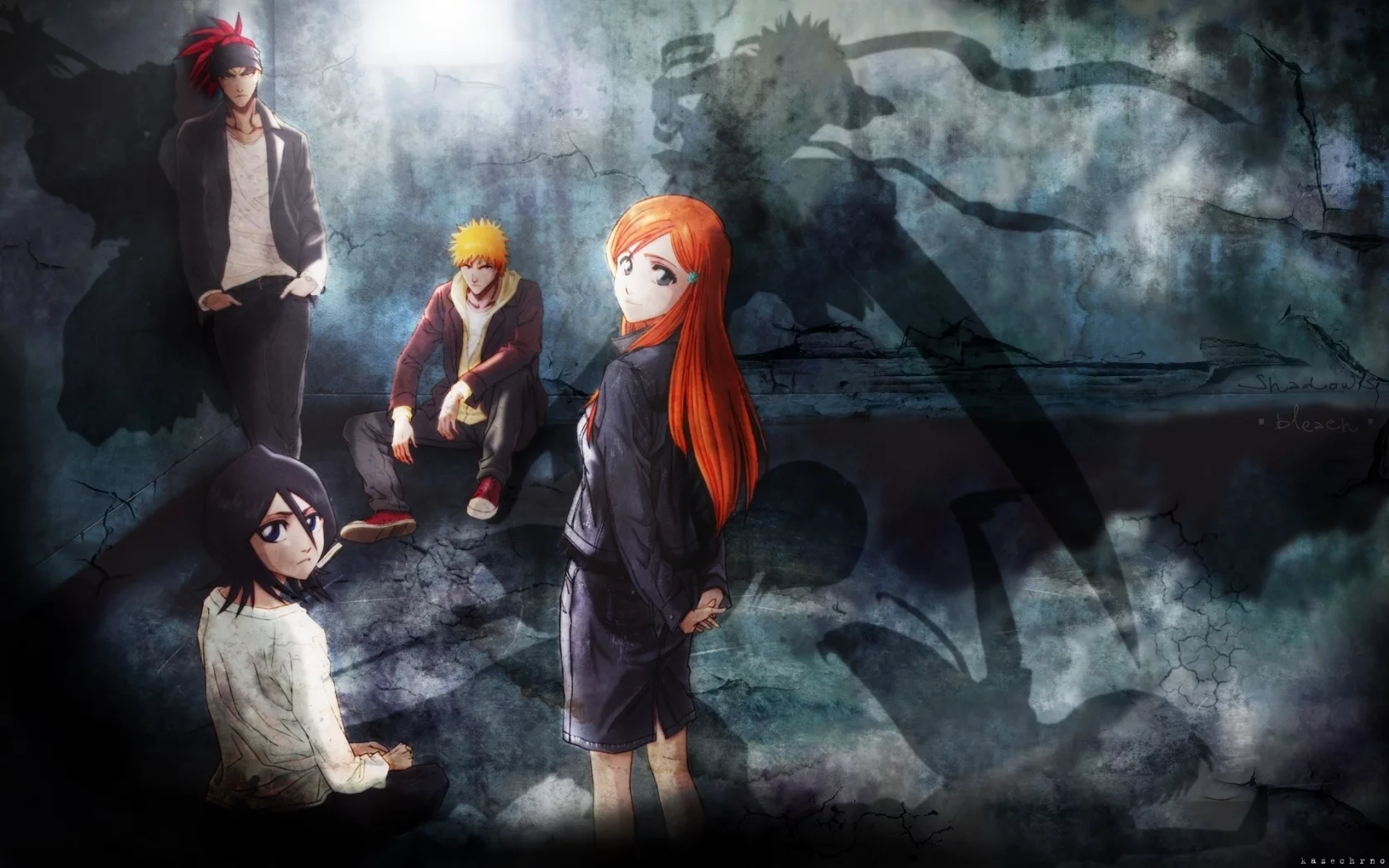 герои, abarai renji, куросаки ичиго, блич, bleach, иноуэ орихимэ, персонажи, kurosaki ichigo, rukia kuchiki, абарай ренджи, рукия кучики, арт, inoue orihime