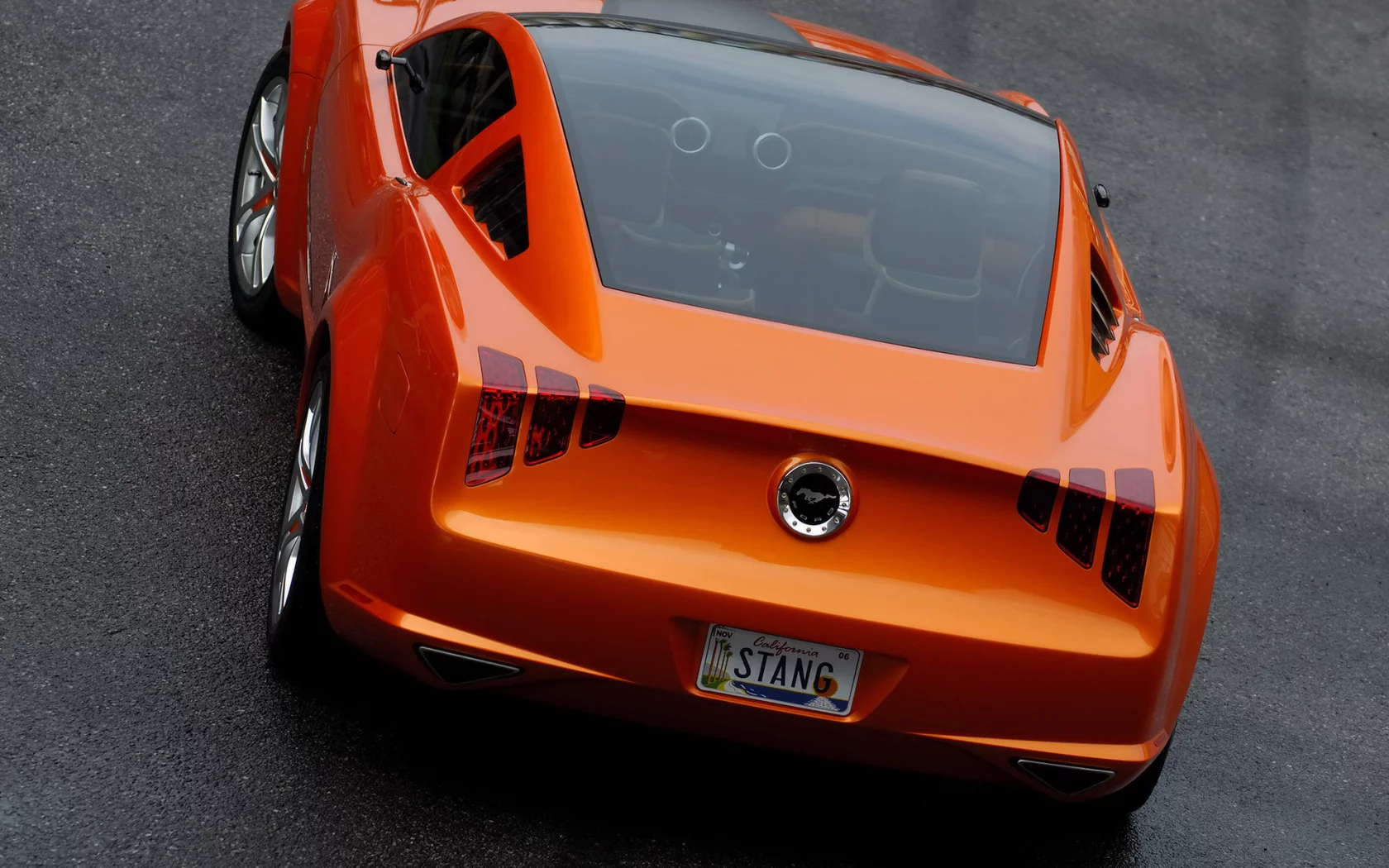ford, оранжевый, mustang, concept, спорт, giugiaro