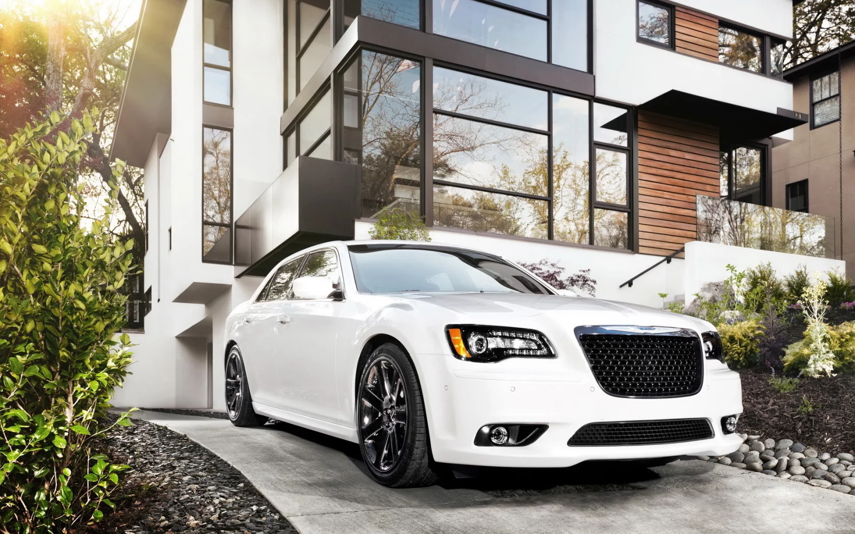 белый, дом, 300, srt8, chrysler, автомобиль, крайслер
