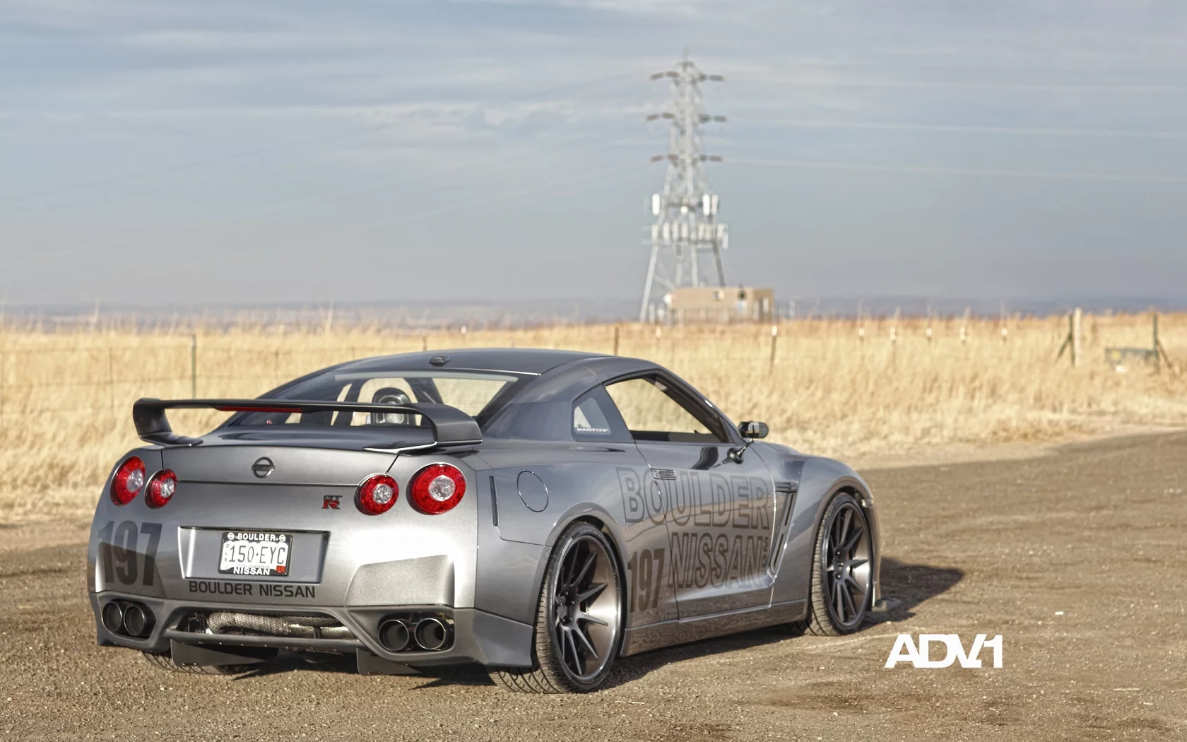 adv1, задняя часть, поле, gt-r, nissan, автомобильные диски
