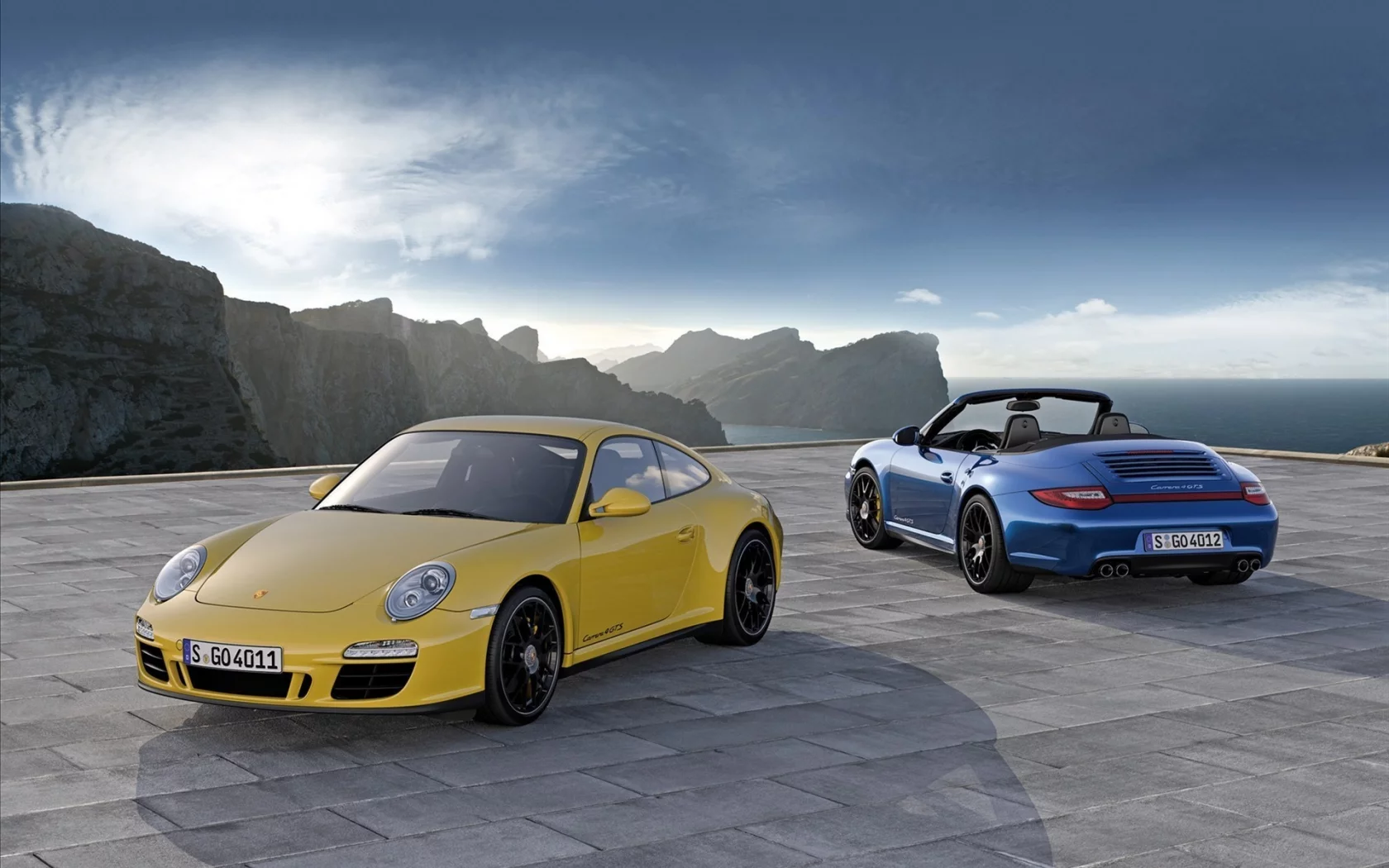горы, carrera 4, gts, 2012, porsche 911