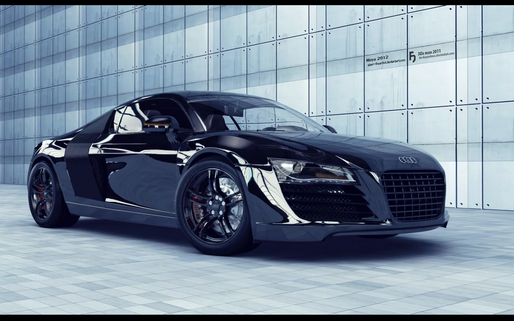 r8, evil, рендер, black, audi