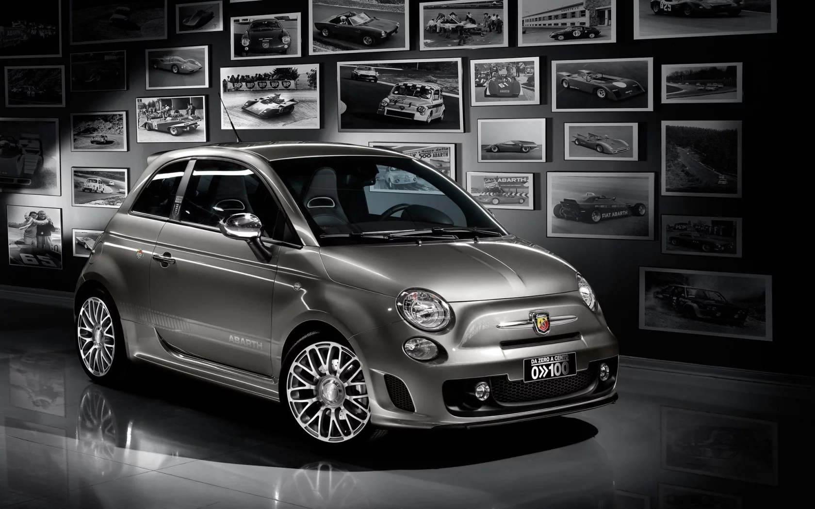 abarth, фиат, стена с фотографиями, ретро, fiat, da zero a cento, 500