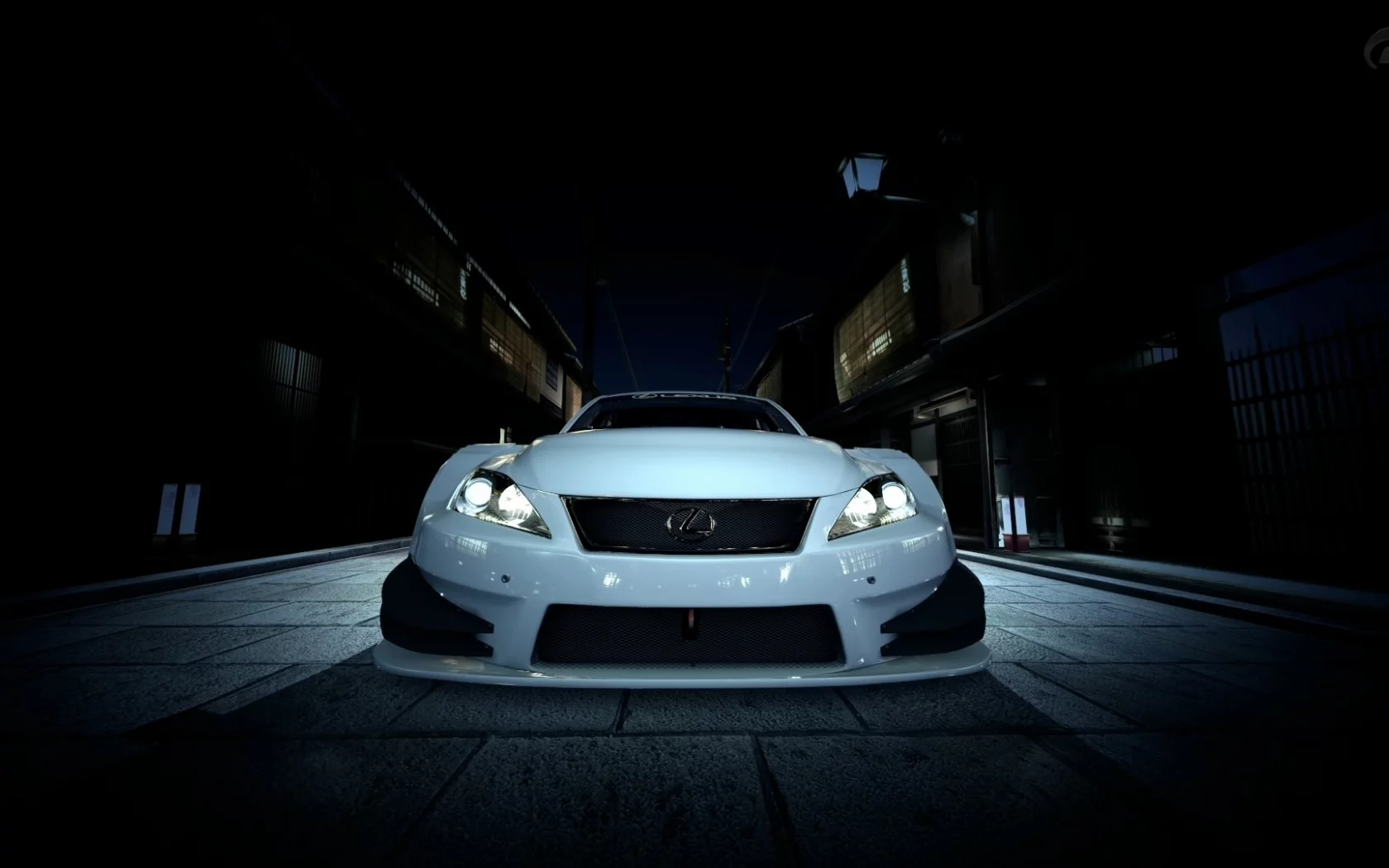 ночь, tuning, машины, фонари, lexus, тюнинг, gt5, япония, grantourismo5, игры, города, дым, дрифт, night