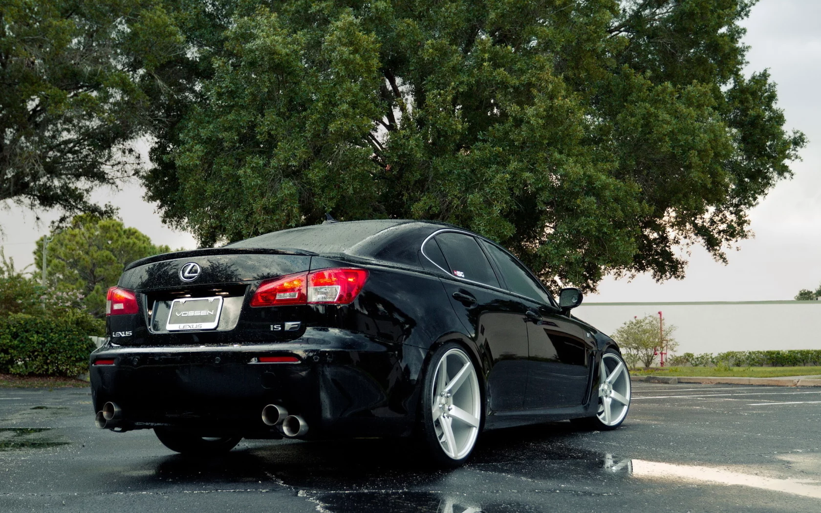 lexus ls is on vossen, auto, black, vossen wheels