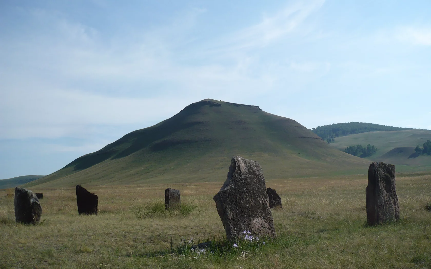 степи, хакассия, камни, могильник