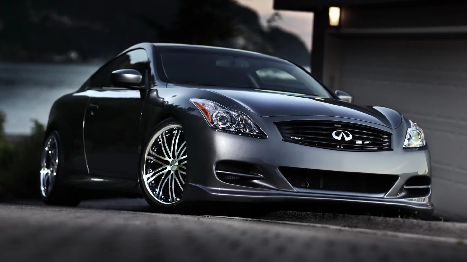 автомобиль, купе, infiniti, инфинити, вечер, g37, тюнинг