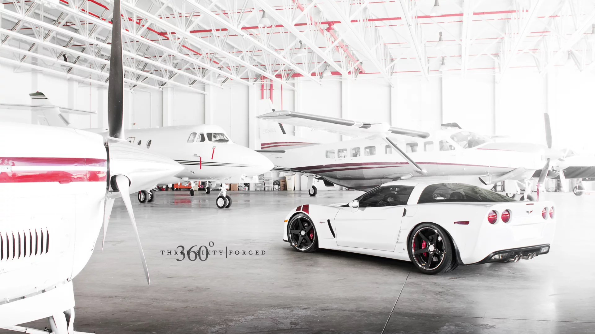 corvette, задняя часть, white, корвет, шевроле, chevrolet, 360 three sixty forged, z06, ангар