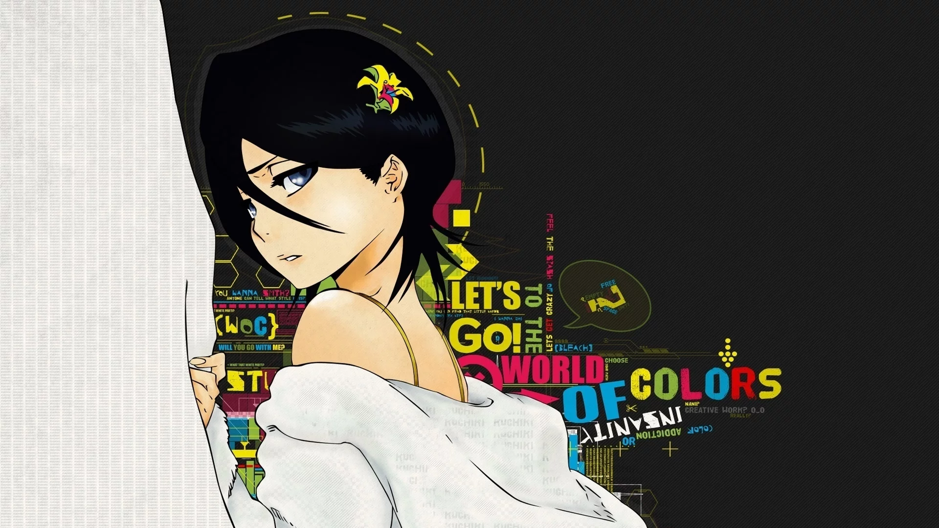 девушка, girl, блич, bleach, арт, rukia kuchiki, рукия кучики