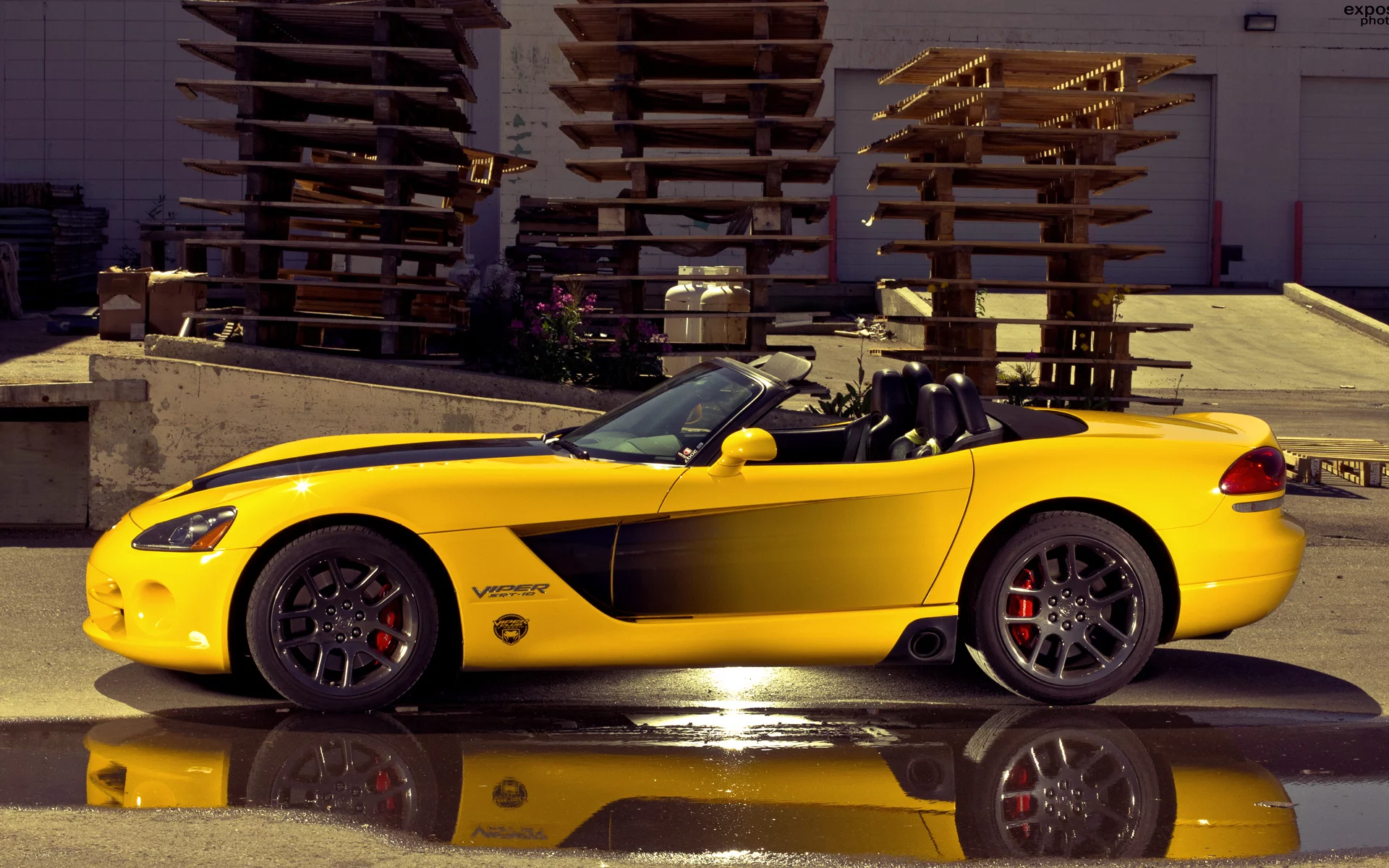 viper, dodge, желтый