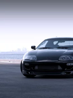 тойота, toyota, набережная, черная, супра, порт, тюнинг, supra