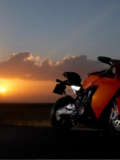 закат, ktm, облака, 1190, мотоцикл, rc8