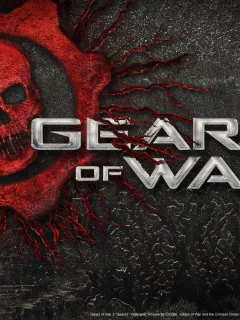 шестеренка, череп, gears of war 3, кровь