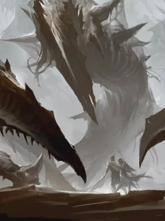 пасть, щупальца, маг, панцирь, монстр, guild wars 2, меч, зубы, посох, воин