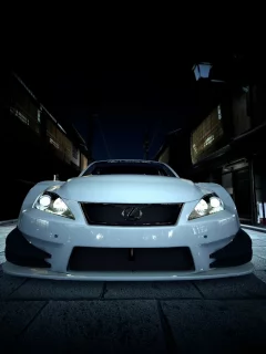 ночь, tuning, машины, фонари, lexus, тюнинг, gt5, япония, grantourismo5, игры, города, дым, дрифт, night