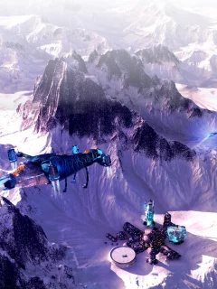 ice station, снег, delta aquarii, горы
